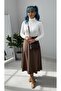 Vintage Suede and Leather Women's Shoulder Bag with Knitted Pattern, Adjustable Strap, and Charm Detail, Optional - 2