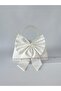 White Sequined White Bow Portfolio Evening Dress Clutch Bag - 4