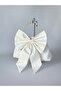 White Sequined White Bow Portfolio Evening Dress Clutch Bag - 2