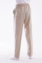 Men's Relaxed Fit Elastic Waist Linen Hajj and Umrah Shalwar Trousers Beige - 3