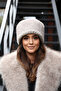 Women's Winter Kalpak Hat Soft Textured Plush Faux Beanie - Mink Pyramid Grey - 4