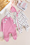 Baby Girl Jumpsuit Floral Patterned Double Long Sleeve Jumpsuit Set
