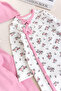 Baby Girl Jumpsuit Floral Patterned Double Long Sleeve Jumpsuit Set - 4