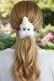 White Color Monster Figured Plush Bagel Buckle