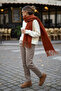 Klein Soft Touch Tassel Detailed Wool Textured Premium Puffy Fringed Scarf (195 X 45 cm) - 2