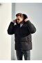 Men's Black Puffer Jacket Oversized Relax Fit - 3
