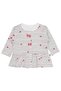 Striped Heart Embroidered 1-9 Months Pajama Set - Ecru 6-9 Months - 3