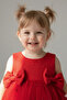 Brocade Red Dream Tulle Rose Detailed Bow Evening Dress - 3