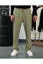 Men's Green Elastic Waist Lace-Up Thick Wicking Pattern Jogger Pants