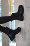 Women's Elastic Chelsea Casual Boots Marges Black - 6