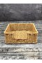 Wicker rattan napkin holder storage box organizer square 18cm - 3