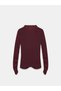 32333 Cashmere Blend Gathered Blouse-Burgundy - 7
