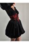 Black Satin Balloon Skirt - 3