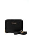 Black Shk266 Faux Leather Wallet with 9 Compartments, Zipper Closure, Card Holder and Coin Compartment