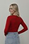 Women's Crew Neck Full Lycra Full Fit Basic Long Sleeve Body Blouse - 5
