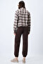 Brown 3-Thread Inside-Threaded Jogging Sweatpants Alc-X10929 - 5