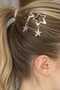 Set of 2 Silver Color Star Figured Side Buckles