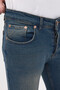 Blue Brown Men's Jeans Skinny Fit Jeans Tinted Narrow Nails - 6