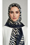 Zebra Patterned Digital Print Rayon Scarf - 3