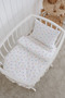 100% Cotton Poplin Mother's Side Crib Bedding Set 60X100 cm - Colorful Hearts