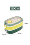 304 Quality Stainless Steel Storage Container for School, Picnic 900 ml Green - 4