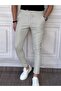 Full Lycra Fitted Light Grey Jagger Trousers with Cuff Zipper Detail