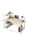 Home Office Writing Computer Desk Modern Simple Study Table with Bookshelf 110x60x110cm - 2