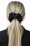 Black Color Stoned Satin Bagel Buckle