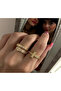 Trend Brand Model Snake Pattern Stone Detailed Spiral Adjustable Ring