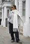 Klein Soft Touch Tassel Detailed Wool Textured Premium Puffy Fringed Scarf (195 X 45 cm) - 2