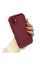 Samsung Galaxy A04 Compatible Silicone Material Shockproof Simple Burgundy Color Case - 3