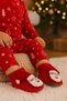 Children's Slippers, Baby House Boots, Santa Claus Patterned Cute Christmas Plush Baby Slippers with Soft Sponge