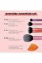 Everyday Essentials Makeup Brush Set, Makeup Sponge + 4 Brushes, Multicolor - 4