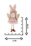Plush Hanging Doll Christmas Tree Decoration - Angel Ornaments 15x8x2 cm (Set of 3) - 4