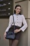 Women's Mini Belt Detailed Elegant Hand and Shoulder Use Bag Model - 4