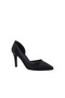 26757 Leather Stiletto Women's Shoes with Mesh Detail - 2