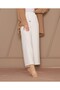 Wide Leg Elastic Waist Trousers with Lacing Detail - 4