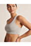 Swimmer Sports Bra with Removable Back Pad Cotton Shaping / Sculpting Half Tank Top Bustier - 3