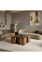 طقم طاولات تصميم تركي لون بني - SH10 - 4