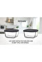 Feyzade Cube 2Pcs 270Cc Gray Storage Container Set (Cub-225)
