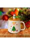 Santa Christmas Mug 14 oz with Spoon & Lid Festive Ceramic Coffee Cup (Santa) - 8