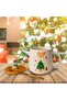 Santa Christmas Mug 14 oz with Spoon & Lid Festive Ceramic Coffee Cup (Santa) - 7