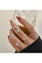 11 Pcs Silver-Tone Minimalist Geometric Ring Set - 2
