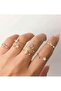 7-Piece Gold Colour Plated Star & Crystal Ring Set – Elegant & Delicate - 4