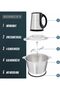 5L Meat Grinder & Chopper Blender, 850W, 3 Speeds, 4 Stainless Steel Blades - 5