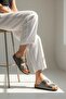 Unisex Anatomical Genuine Leather Cork Sole Slippers - 6