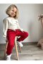 Boys/Girls 3-Piece Jogger Sweatpants with Elasticated Cuffs Black Red Beige - 8