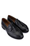 Men's Genuine Leather Black Loafer Shoes - 2