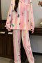 Cozy Women's Pajama Set With Fun Prints Two Pieces Girl's Pajama Set - 5