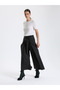 Khaki Belted Culotte Pants - 2